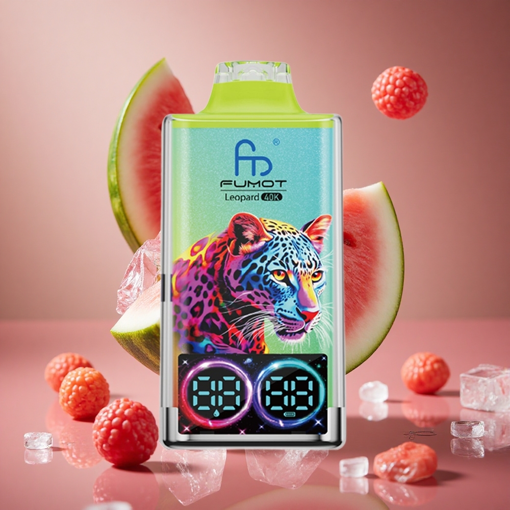Fumot Leopard 4만 회 빨대 일회용 베이프 워터멜론 아이스 5% 니코틴
