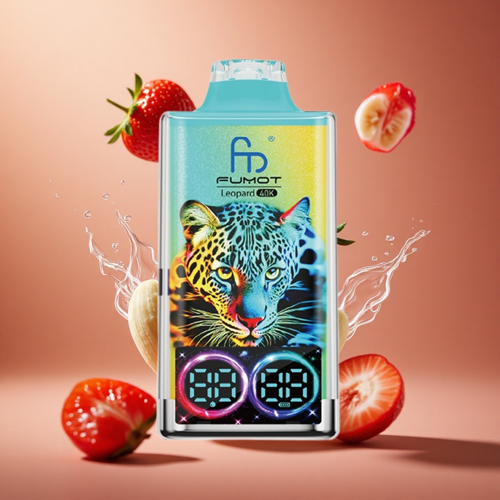 Fumot Leopard 4만 퍼프 스트로베리 바나나 디지털 오일 디스플레이