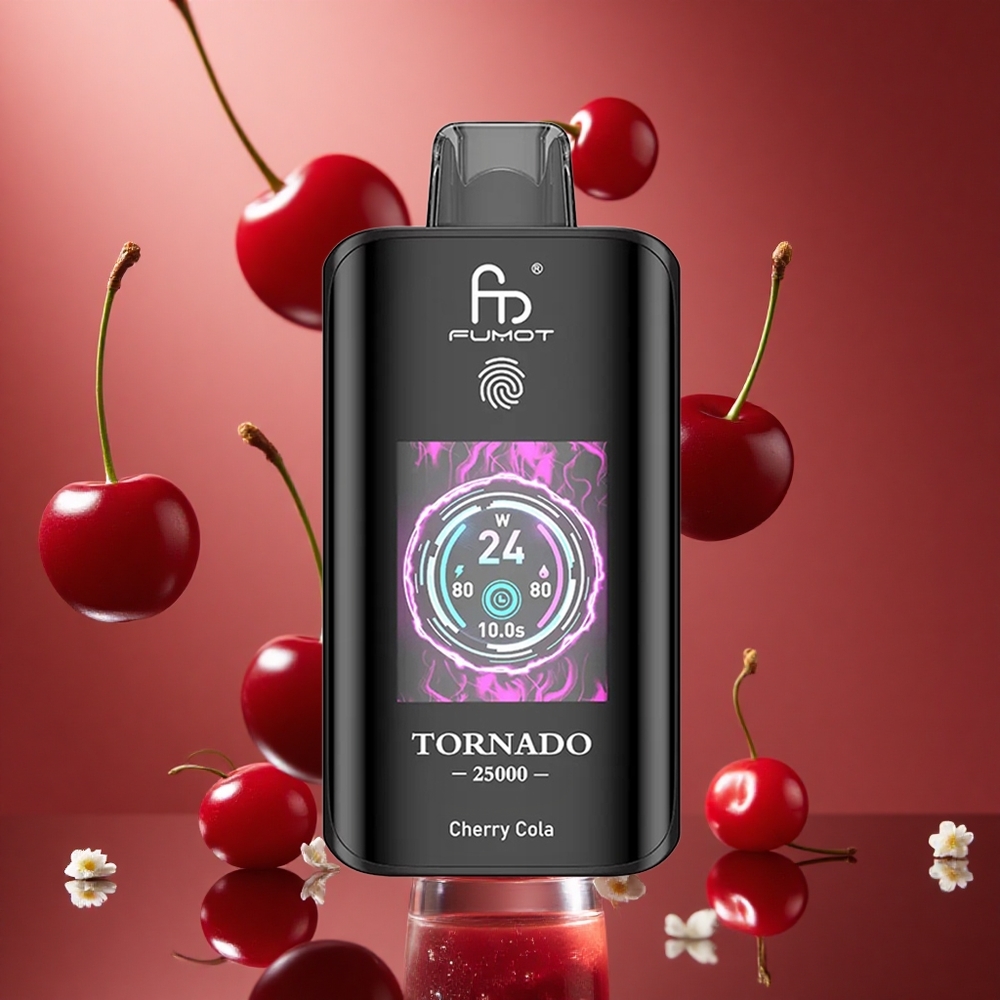 Fumot Tornado 25000 퍼프 체리 콜라 700mAh 리차저블 배터리