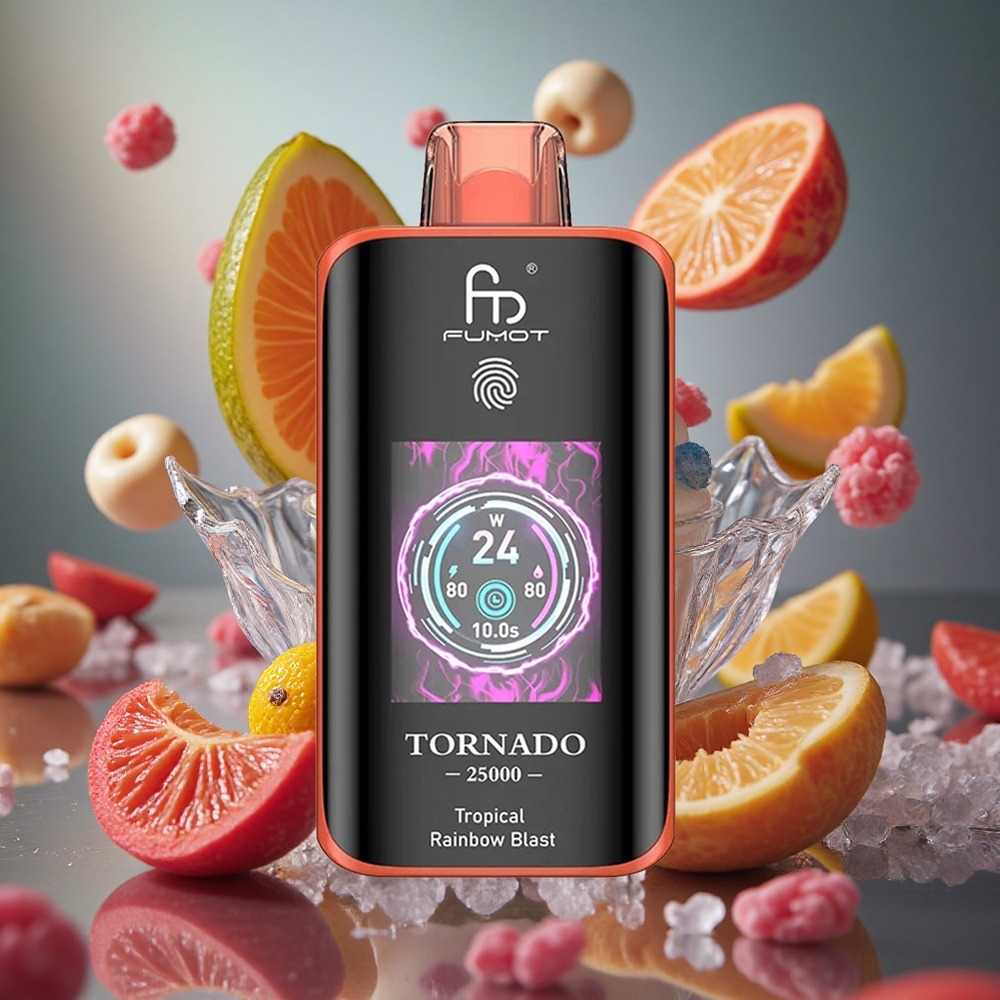 Fumot Tornado 25000 퍼프 트로피칼 레인보우 블라스트