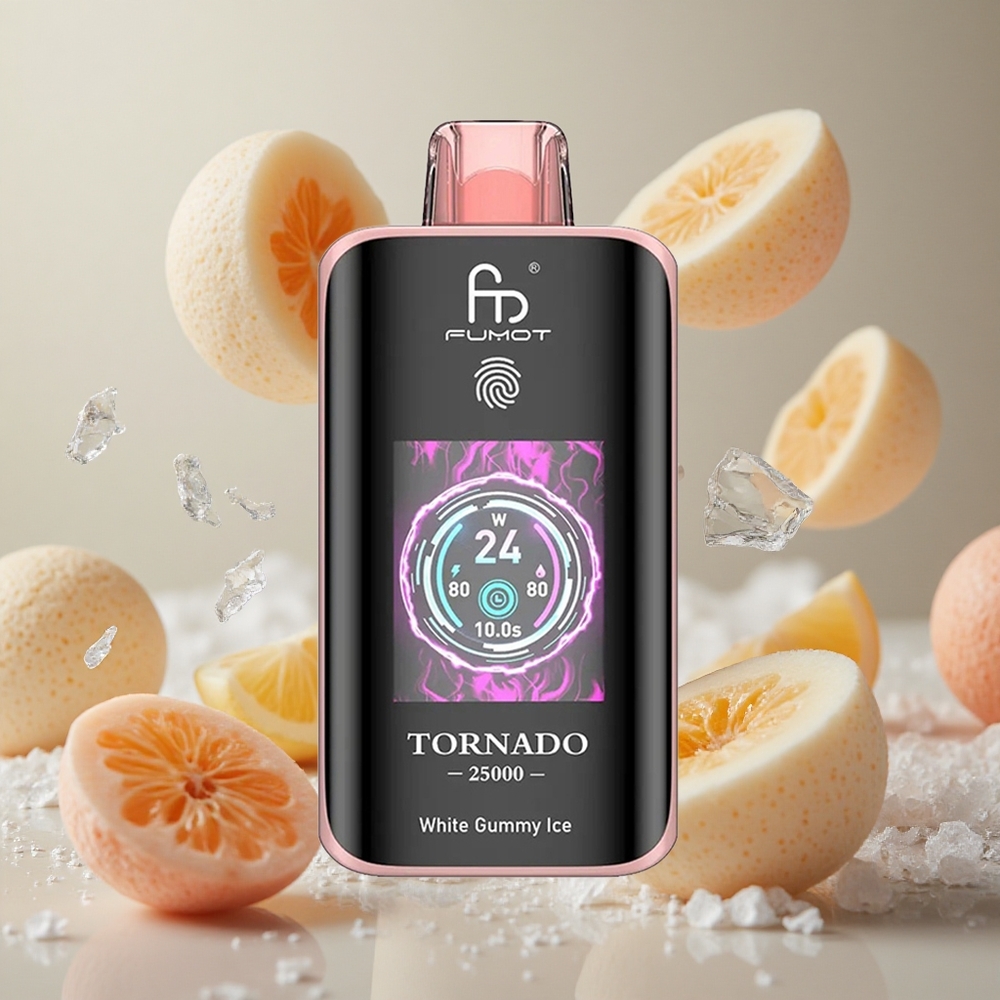 Fumot Tornado 25000 퍼프 화이트 구미 아이스