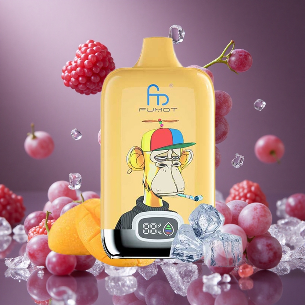 Fumot Tornado Digital Box 12000 퍼프 디스포저블 베이프 포도 아이스