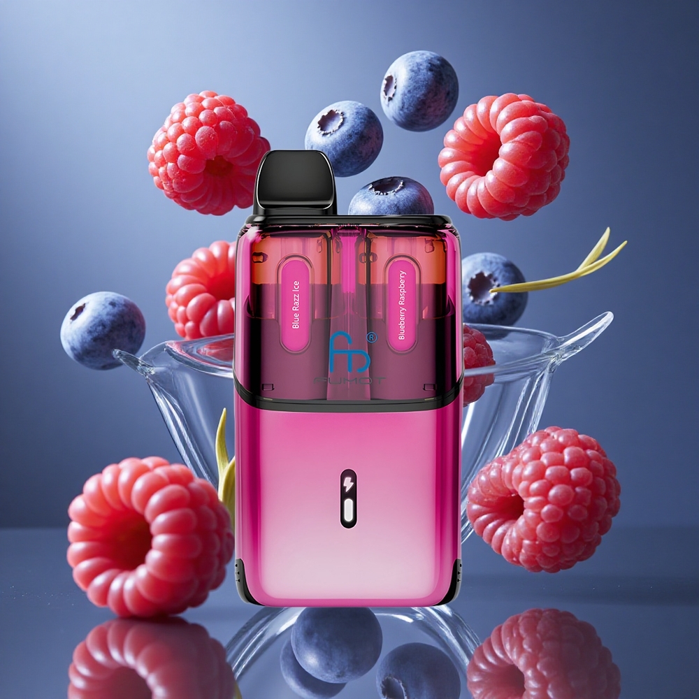 Fumot Ultra T32000 디스포저블 베이프 블루 레즈 아이스 - 블루베리 라즈베리 32000회