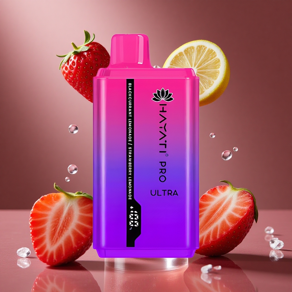 Hayati Pro Ultra 15000 퍼프 블랙커런트 레모네이드 스트로베리 레모네이드