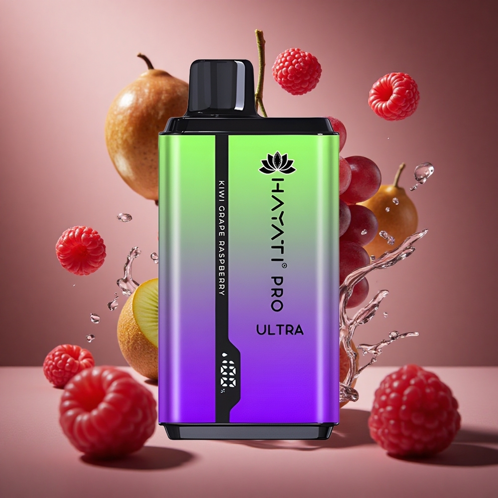 Hayati Pro Ultra 15000 퍼프 디스포저블 베이프 키위 포도 라즈베리