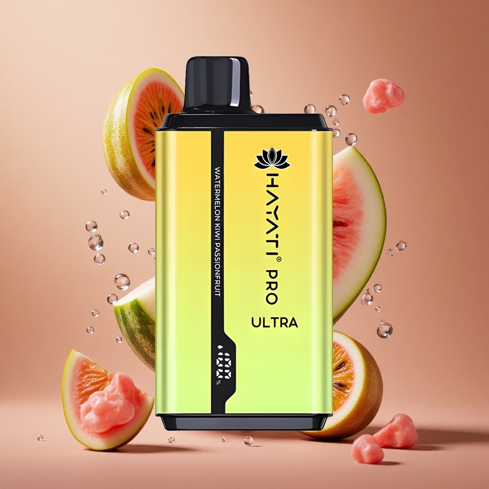 Hayati Pro Ultra 15000퍼프 디스포저블 베이프 워터멜론 키위 패션후르츠