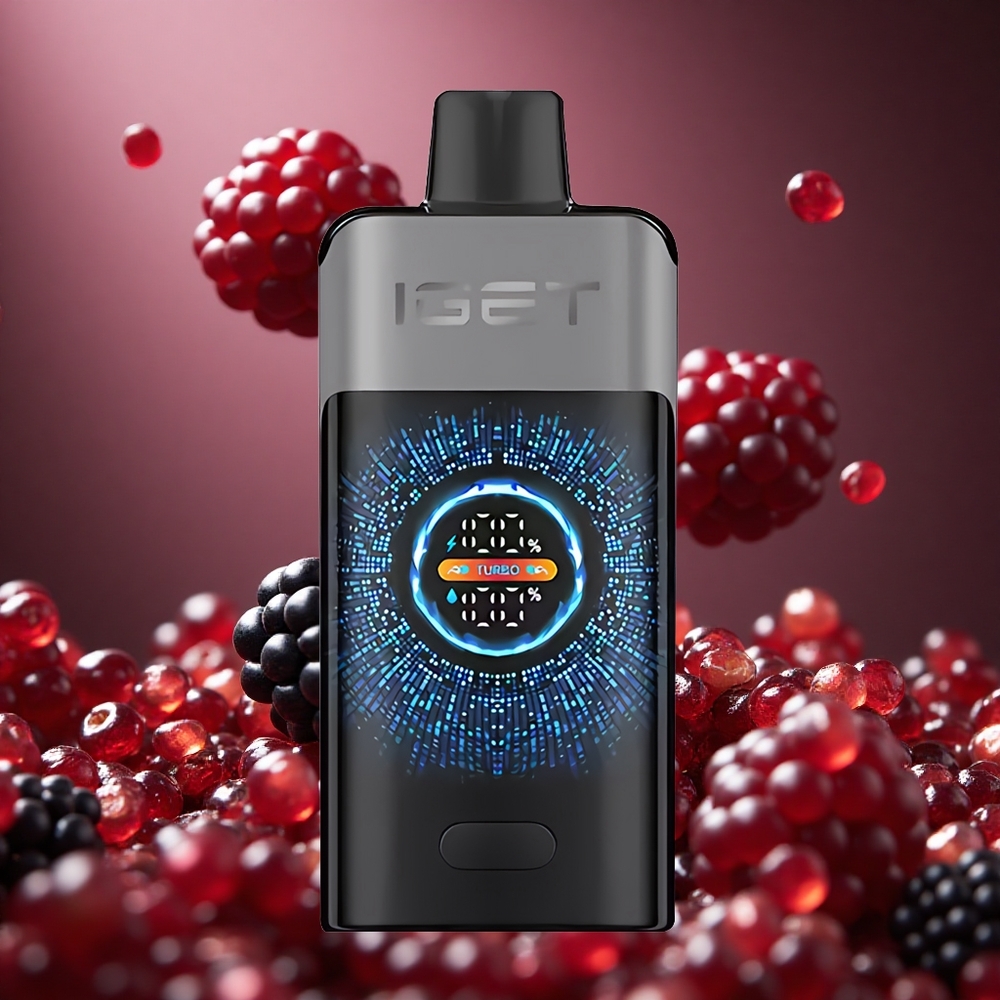 IGET ONE 12000 퍼프 블랙베리 체리 석류 디스포저블 베이프 2700mAh 배터리 용량