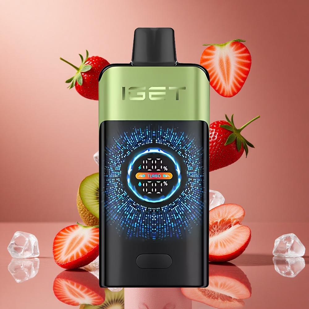 IGET ONE 12000 퍼프 디스포저블 베이프 스트로베리 키위 아이스 + 2700mAh 배터리 용량